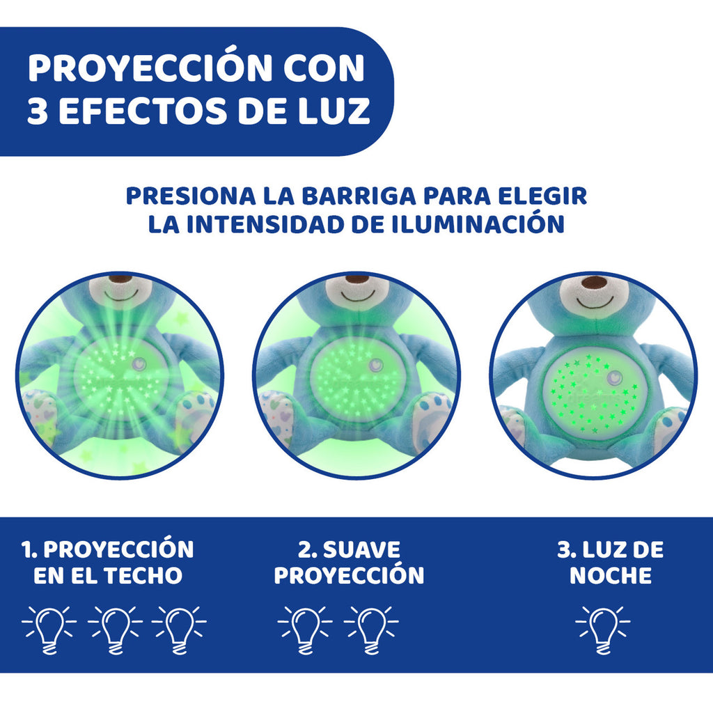 Osito Proyector Baby Bear azul - Chicco