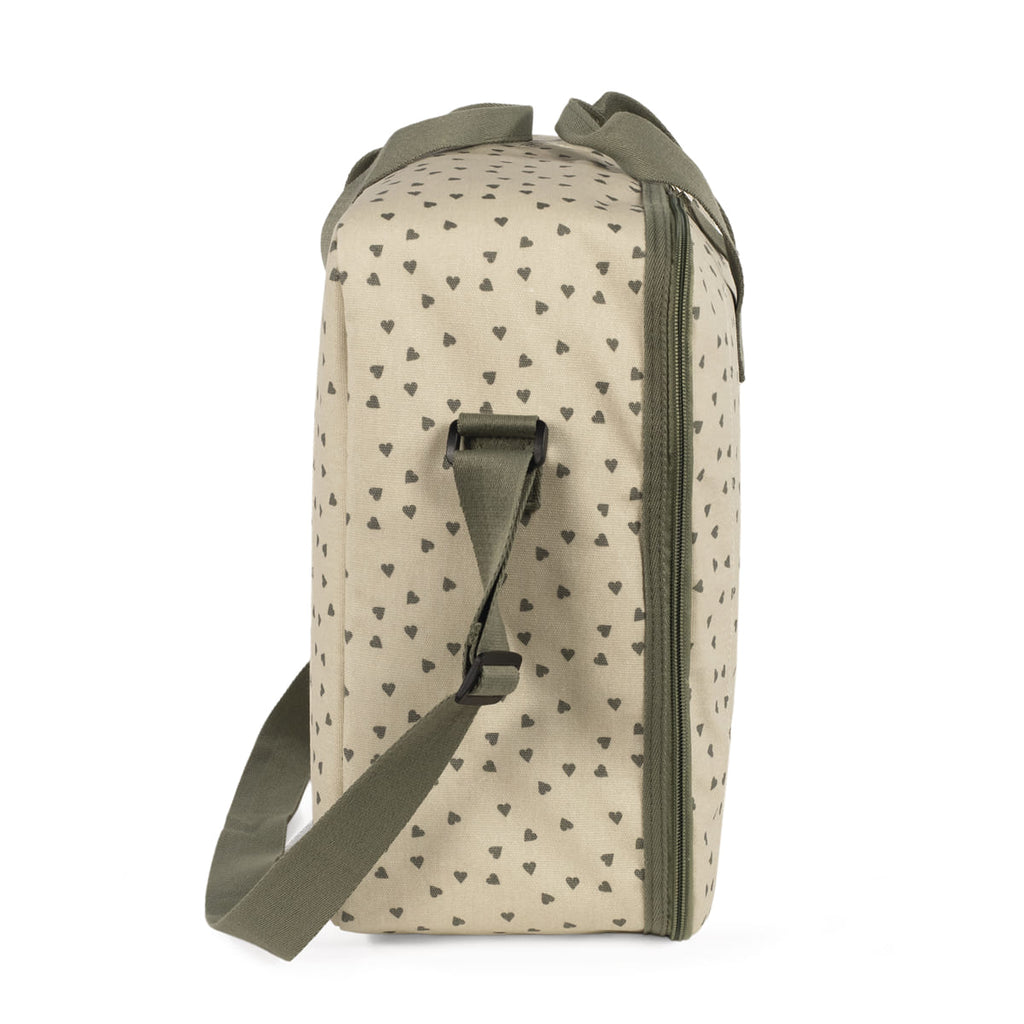 Maleta Corazones Poppy Musgo - Walking Mum
