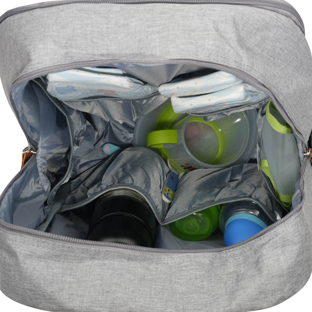 Mochila pañalera Storage gris claro - Innovaciones MS