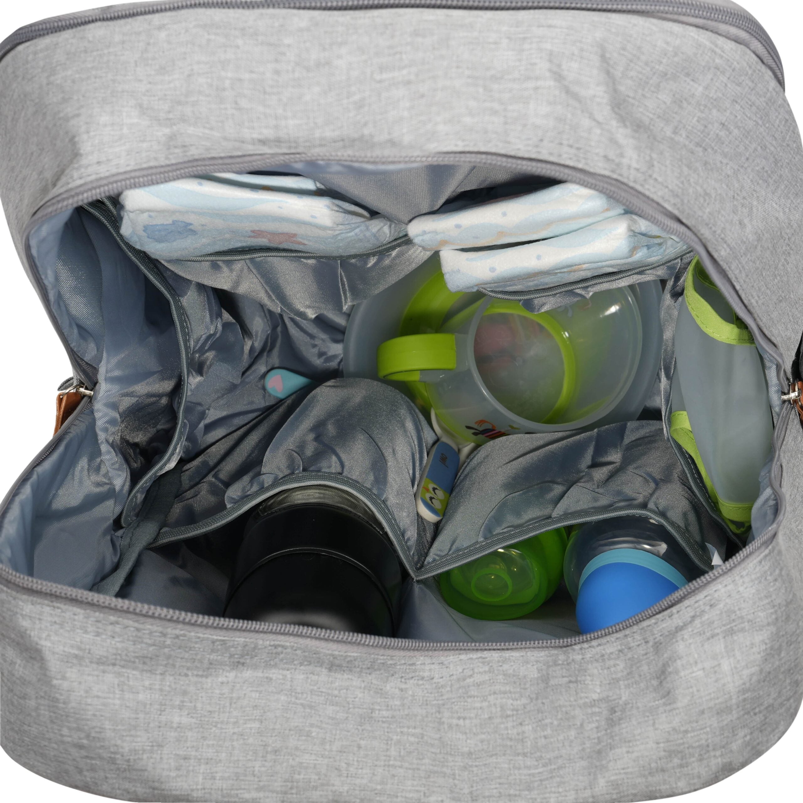 Mochila pañalera Storage gris claro - Innovaciones MS