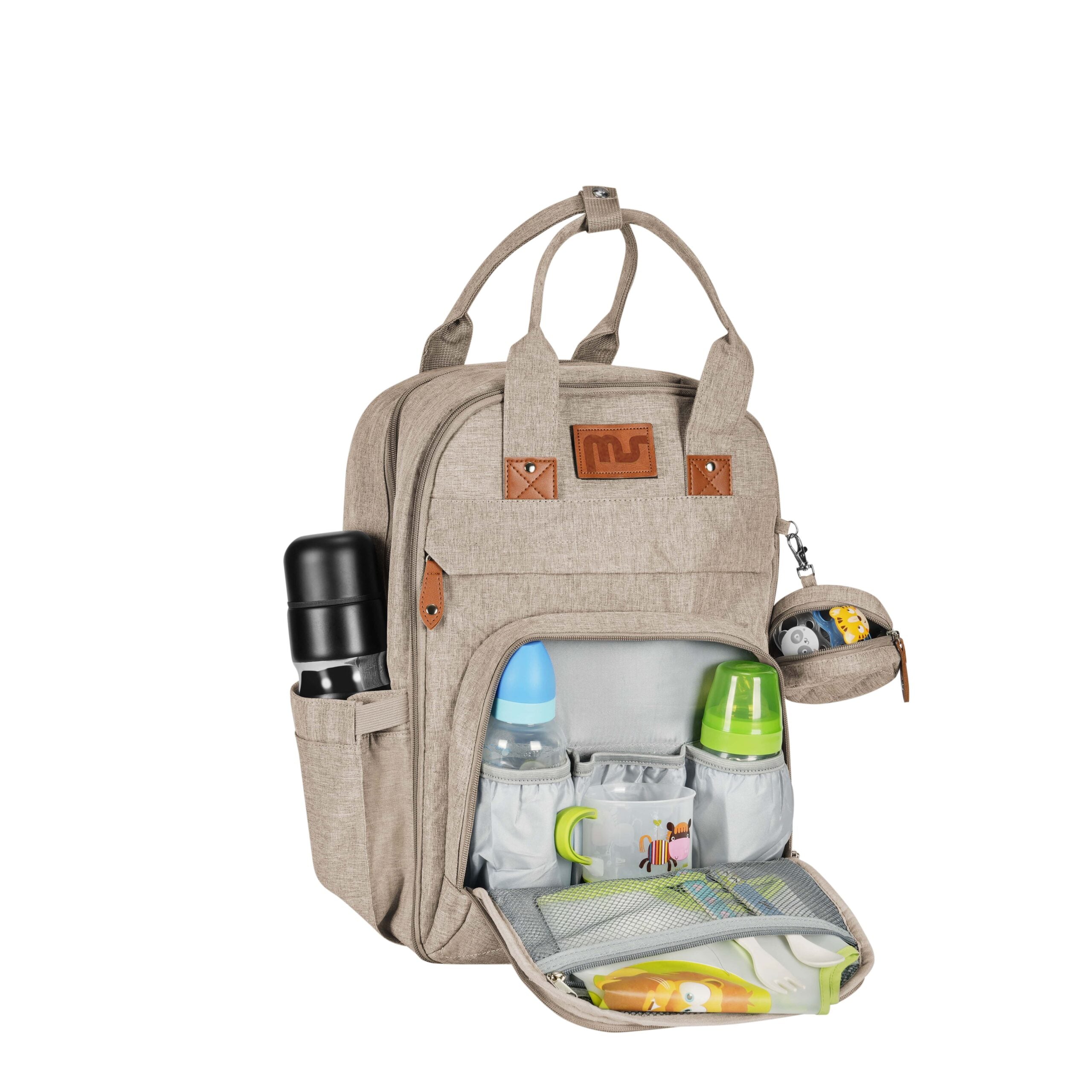 Mochila pañalera Storage beige - MS