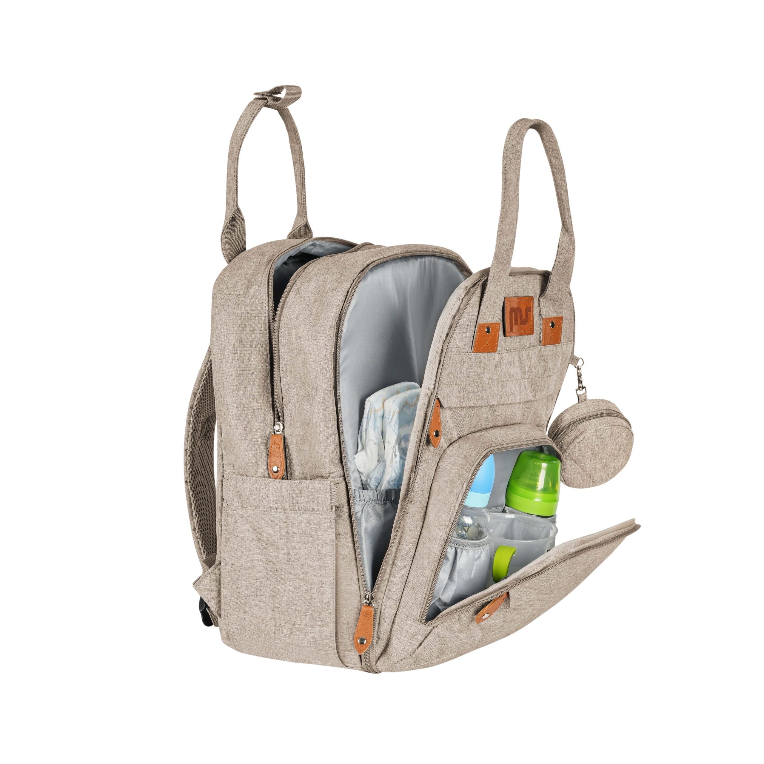 Mochila pañalera Storage beige - MS