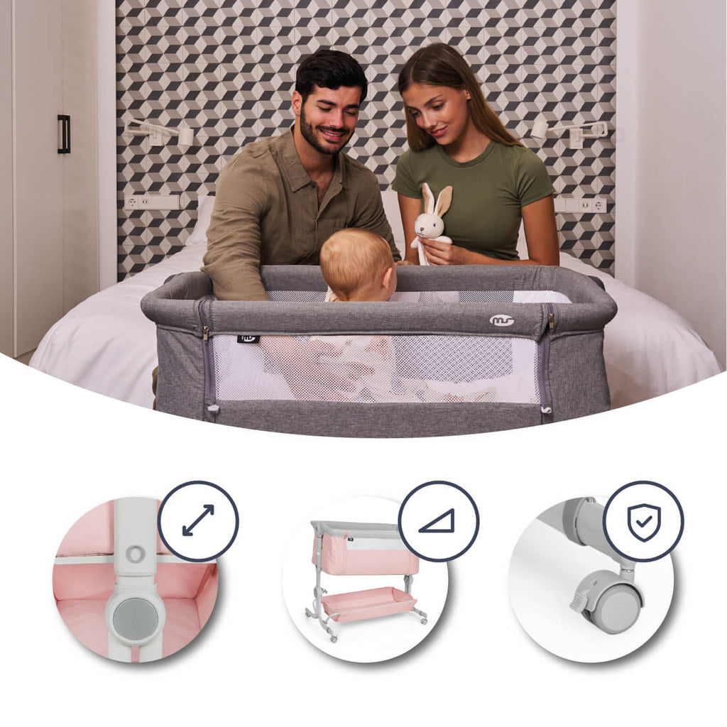 Minicuna colecho Comfy Rosa - Innovaciones MS