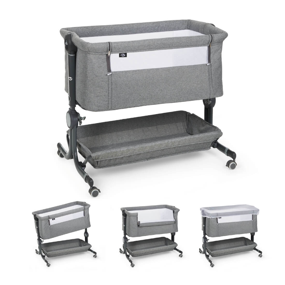 Minicuna colecho Comfy Gris - Innovaciones MS
