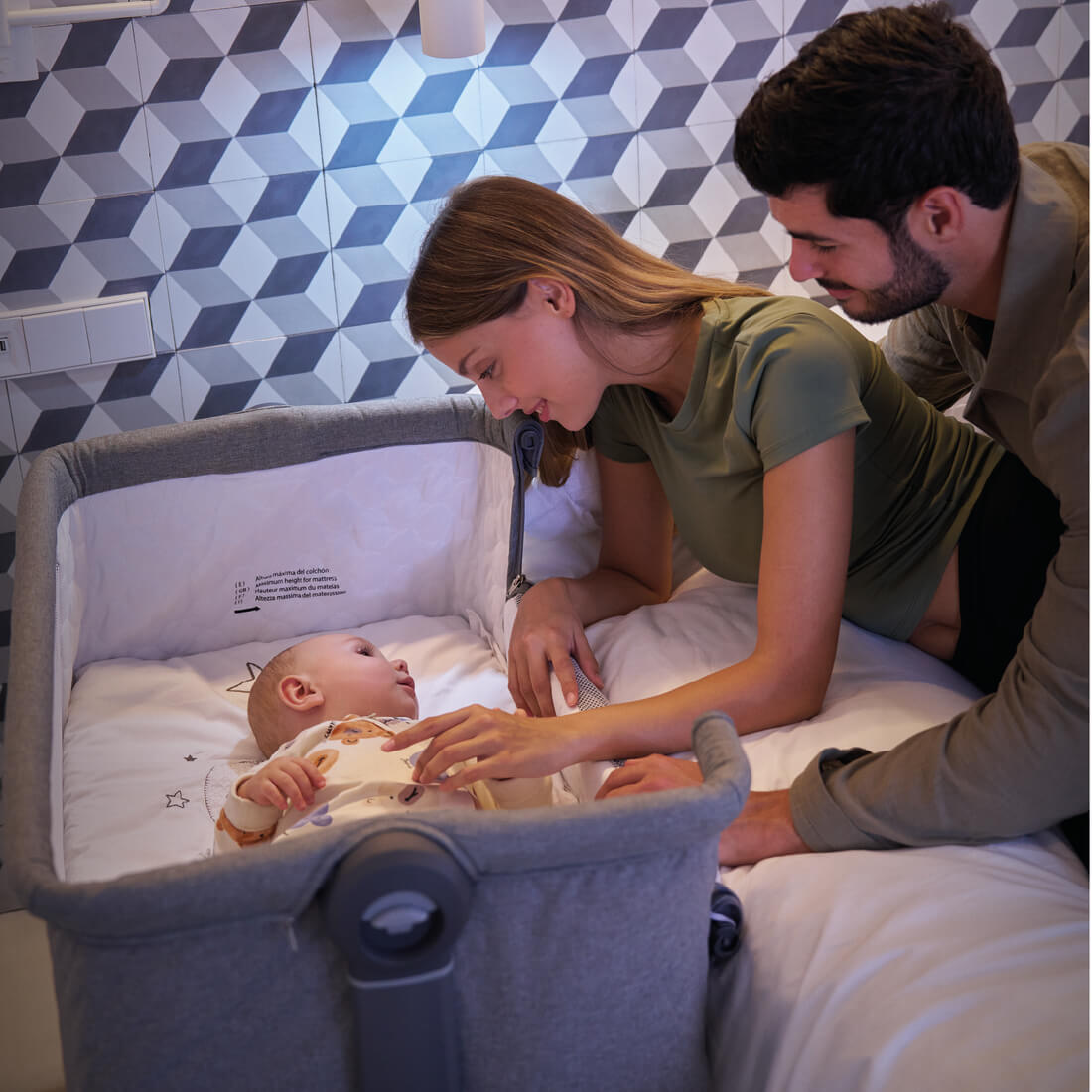 Minicuna colecho Comfy Gris - Innovaciones MS