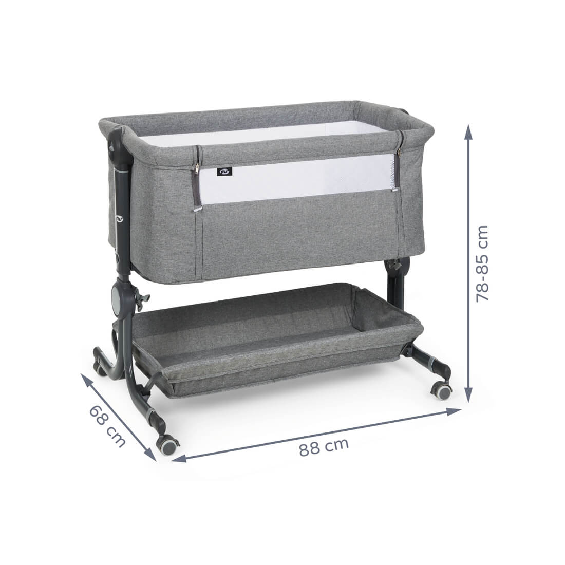 Minicuna colecho Comfy Gris - Innovaciones MS