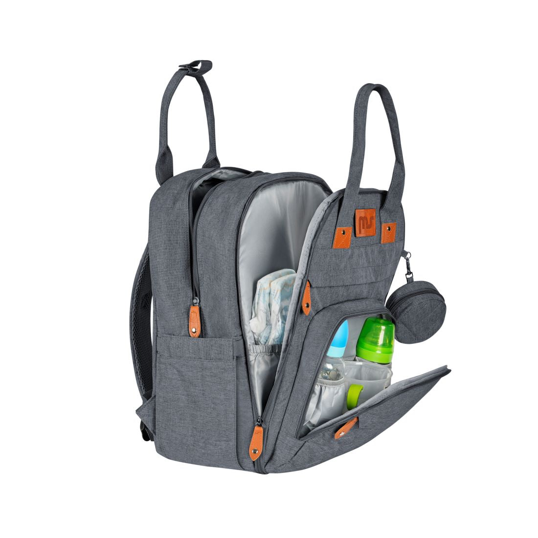 Mochila pañalera Storage gris oscuro - MS