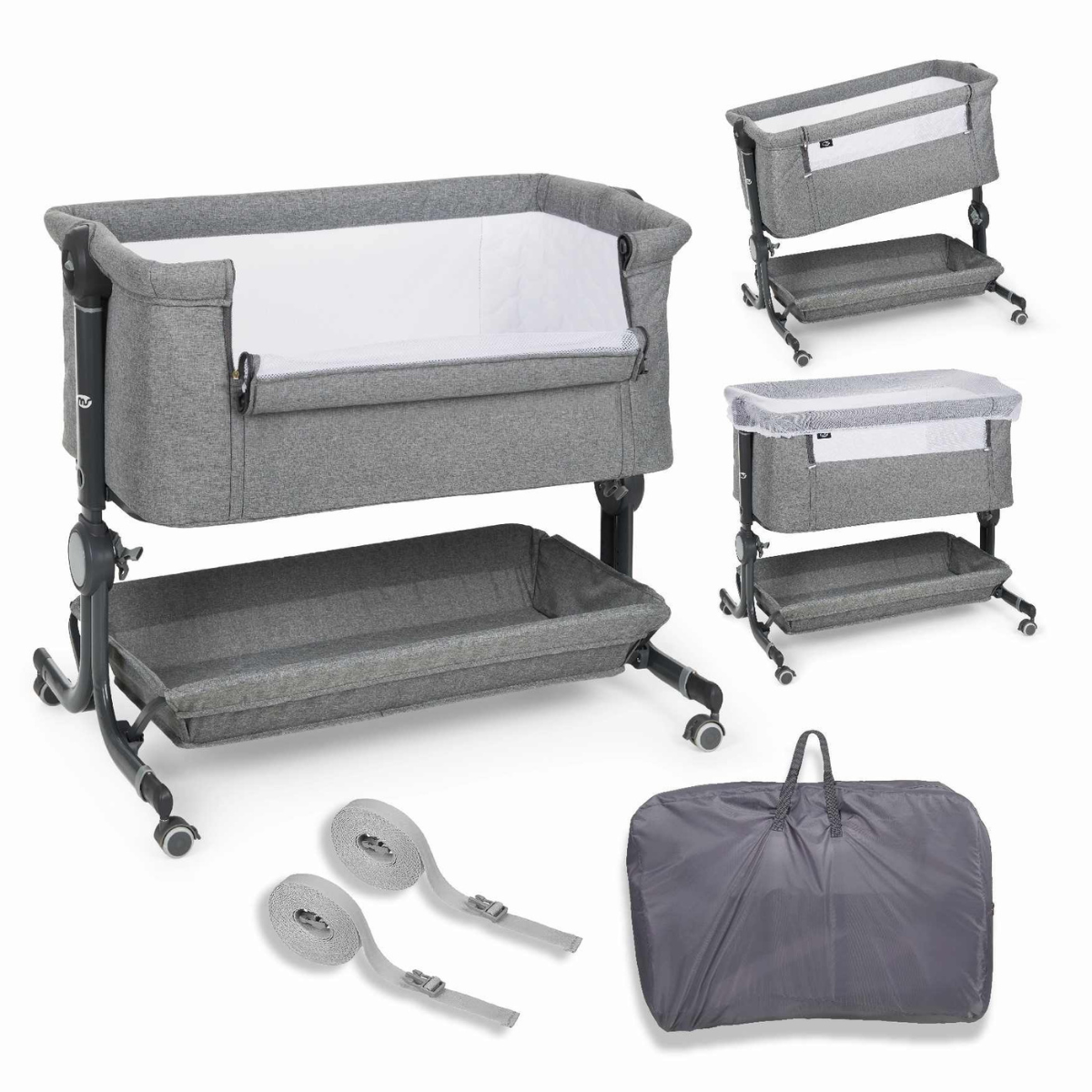 Minicuna colecho Comfy Gris - Innovaciones MS