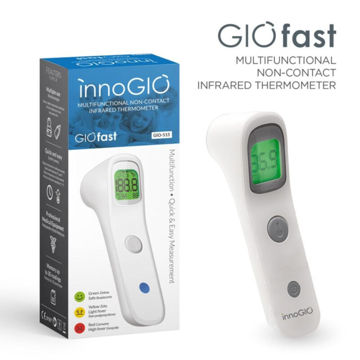 Termómetro sin contacto GIOfast - Innogio