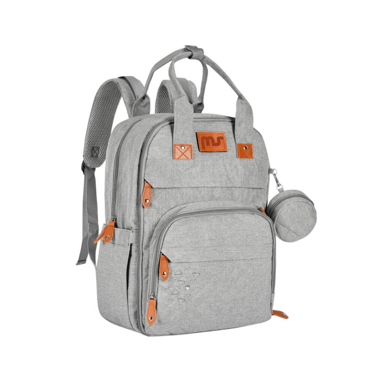 Mochila pañalera Storage gris claro - Innovaciones MS