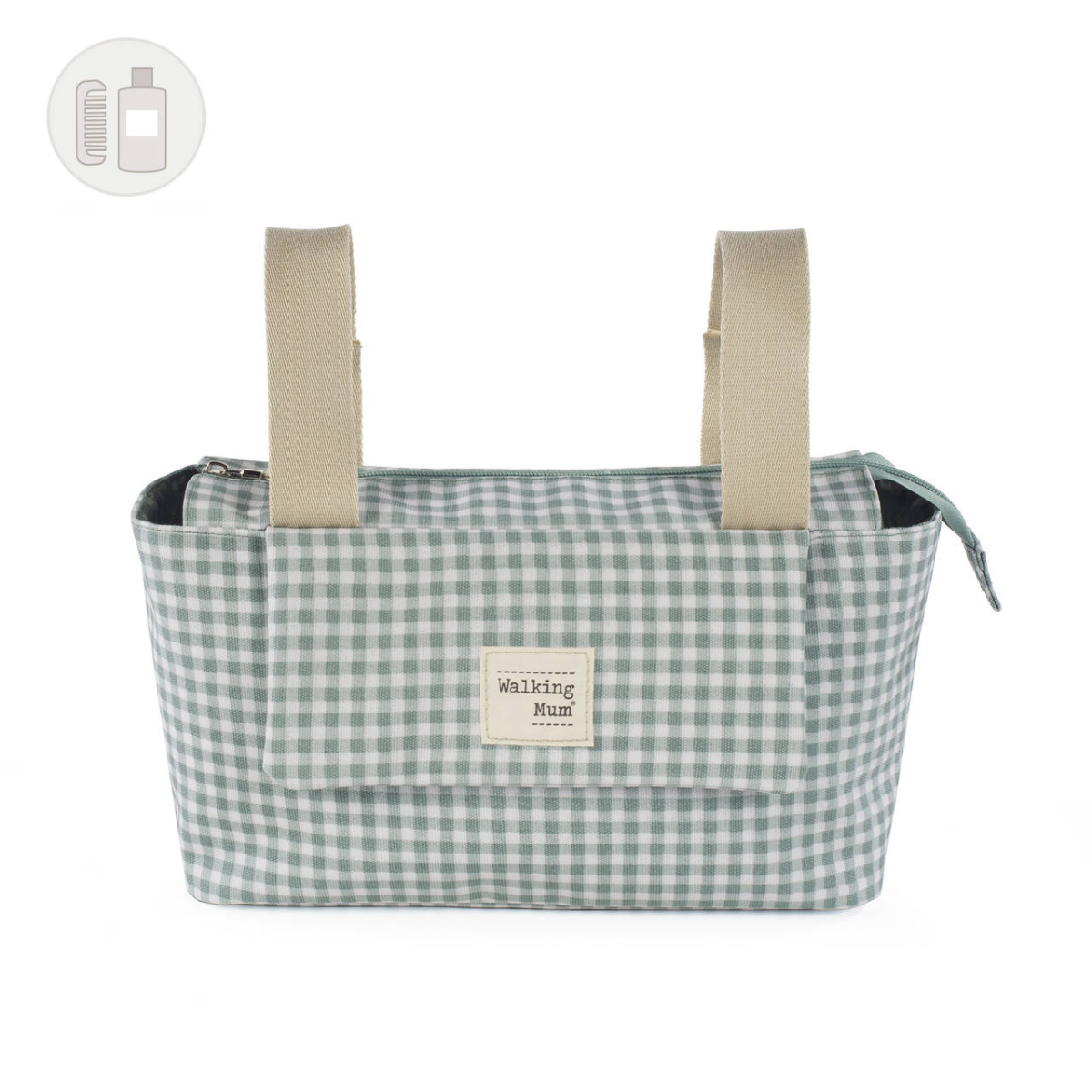 Bolso organizador I Love Vichy verde - Walking Mum