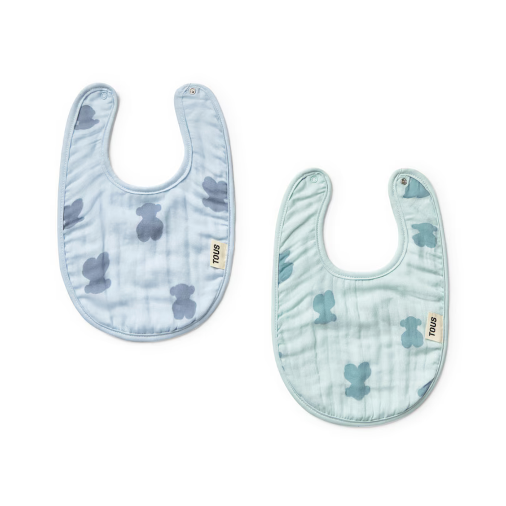 Set de baberos Fluffy celeste - Tous