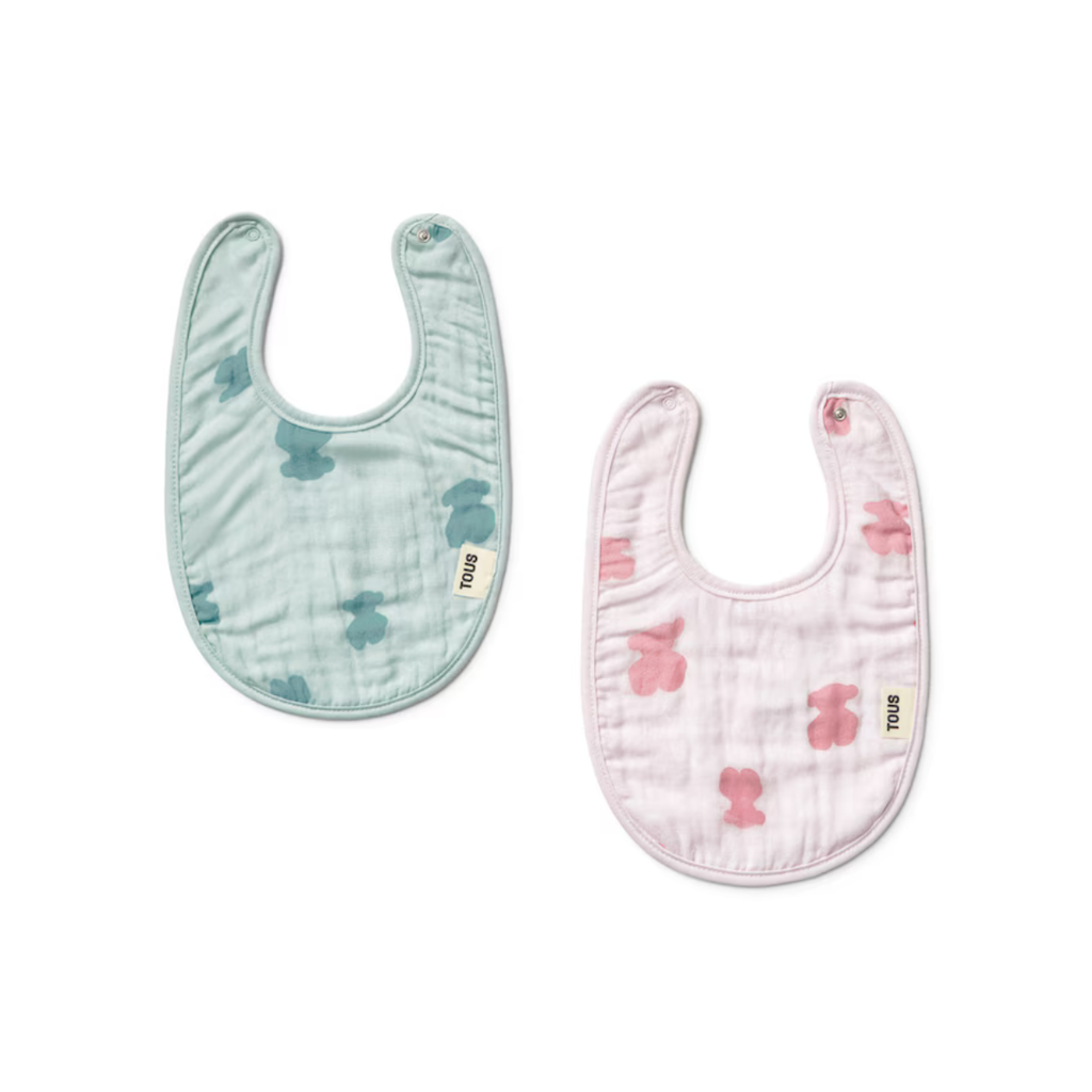 Set de baberos Fluffy rosa - Tous