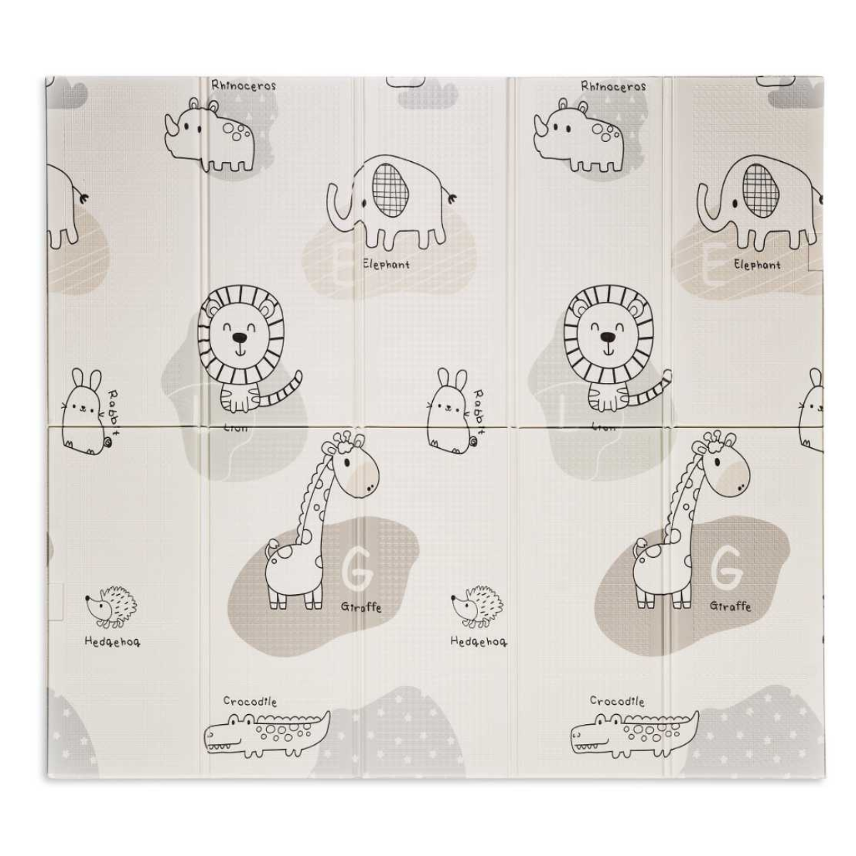 Alfombra juegos reversible Trendy Animales grises - MS