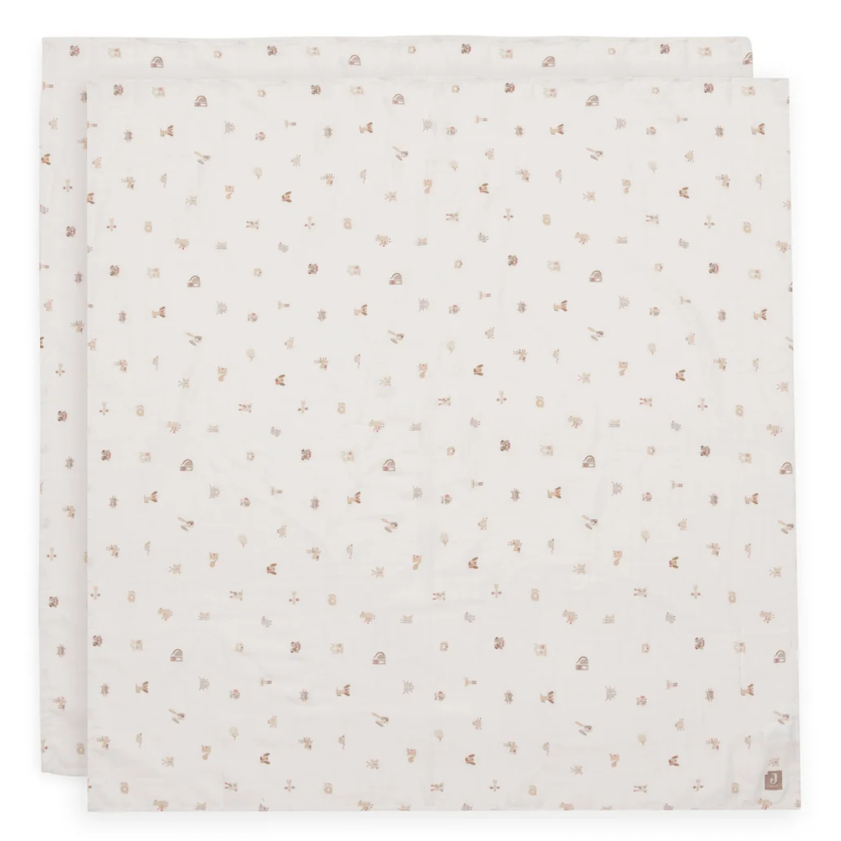 Pack 2 muselinas 115x115cm Amigos animales - Jollein