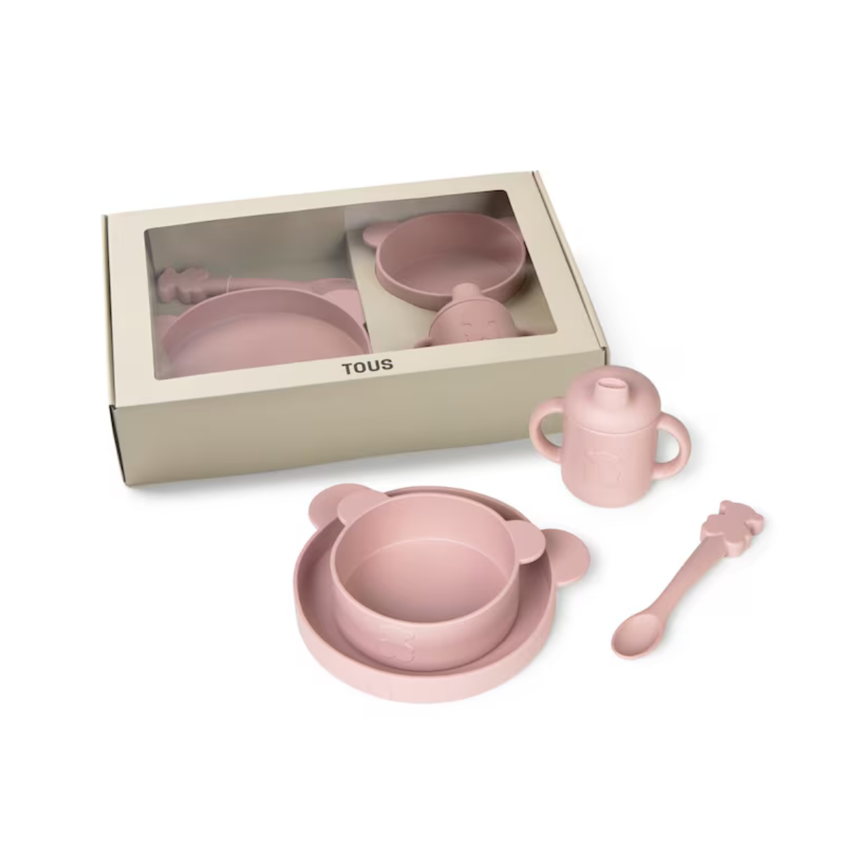 Set Vajilla silicona Zoe Rosa - Tous