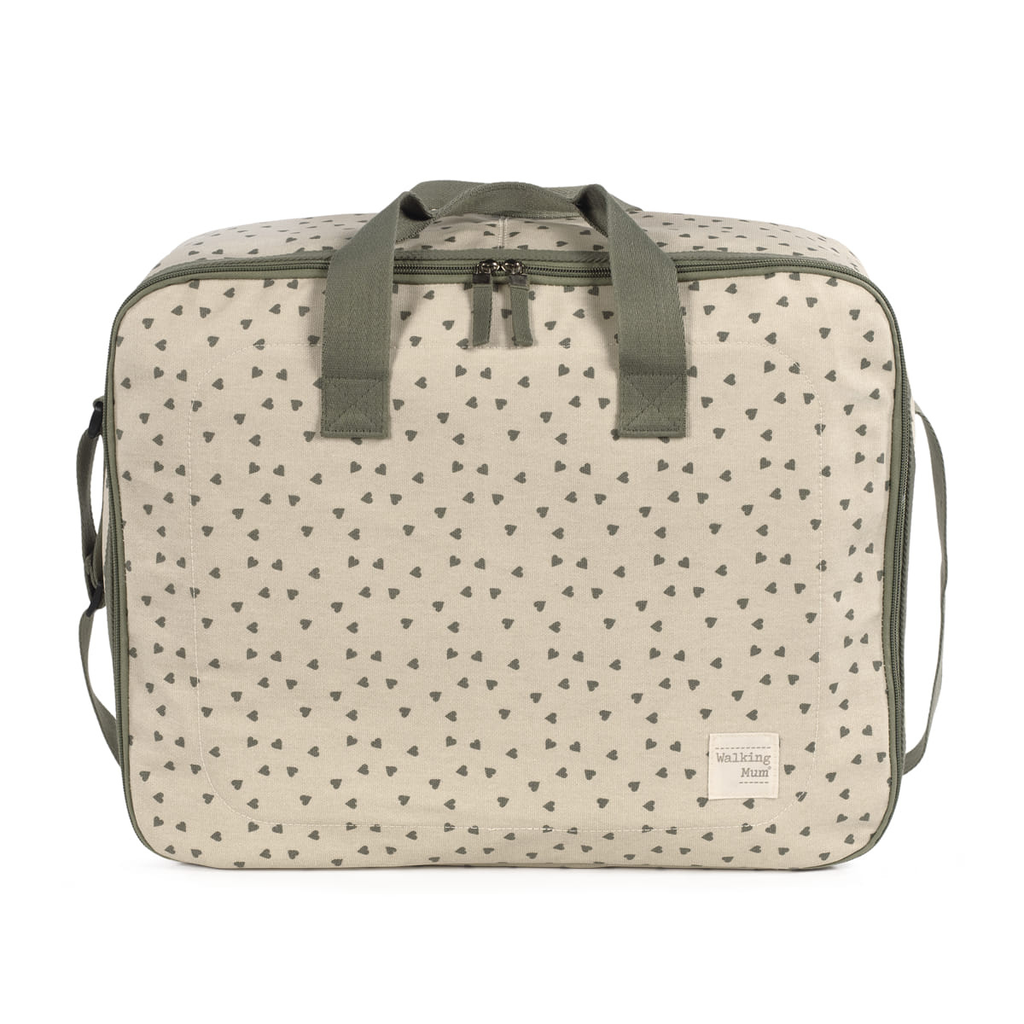 Maleta Corazones Poppy Musgo - Walking Mum