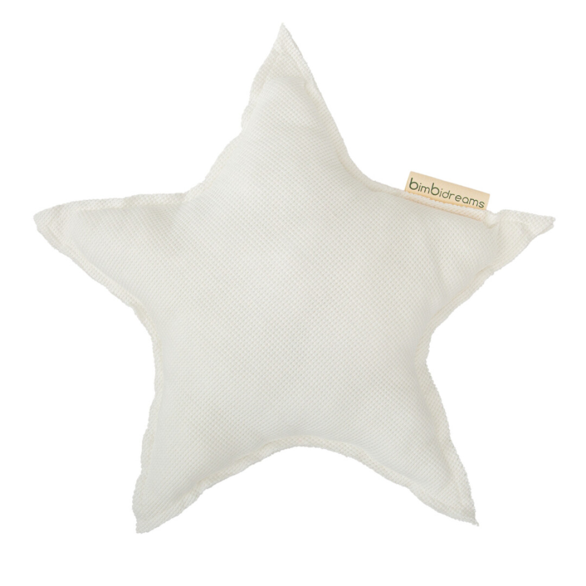 Cojín decorativo estrella Waffle Blanco - Bimbidreams