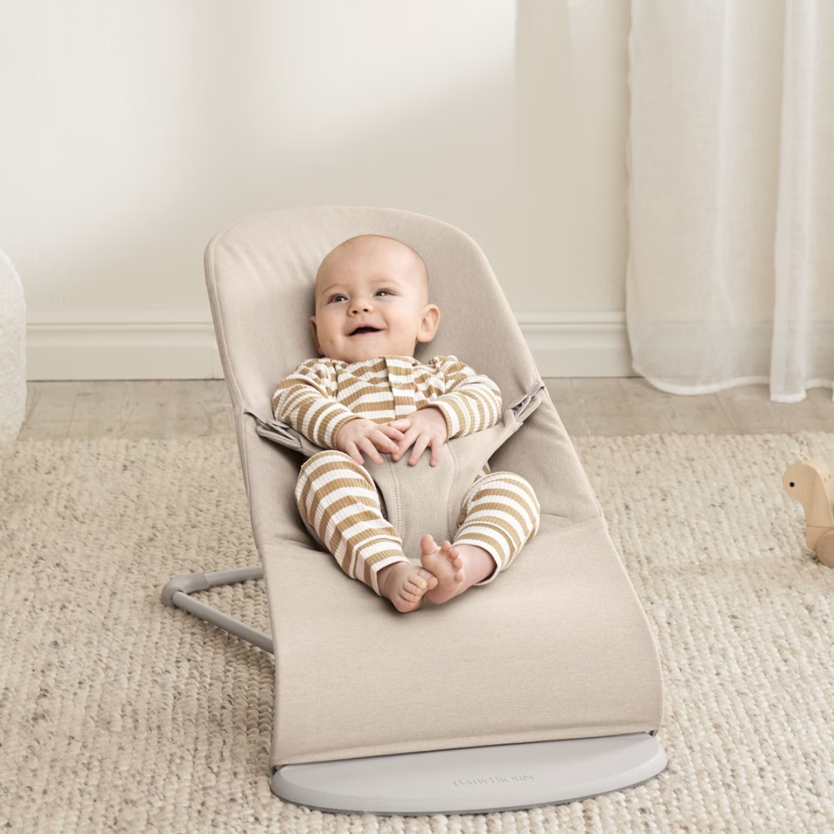Hamaca Bliss Tejido Jaspeado Beige Claro – BabyBjörn