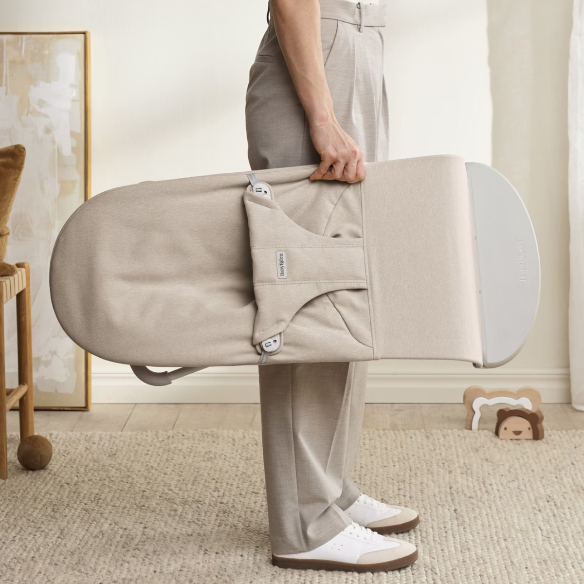 Hamaca Bliss Tejido Jaspeado Beige Claro – BabyBjörn