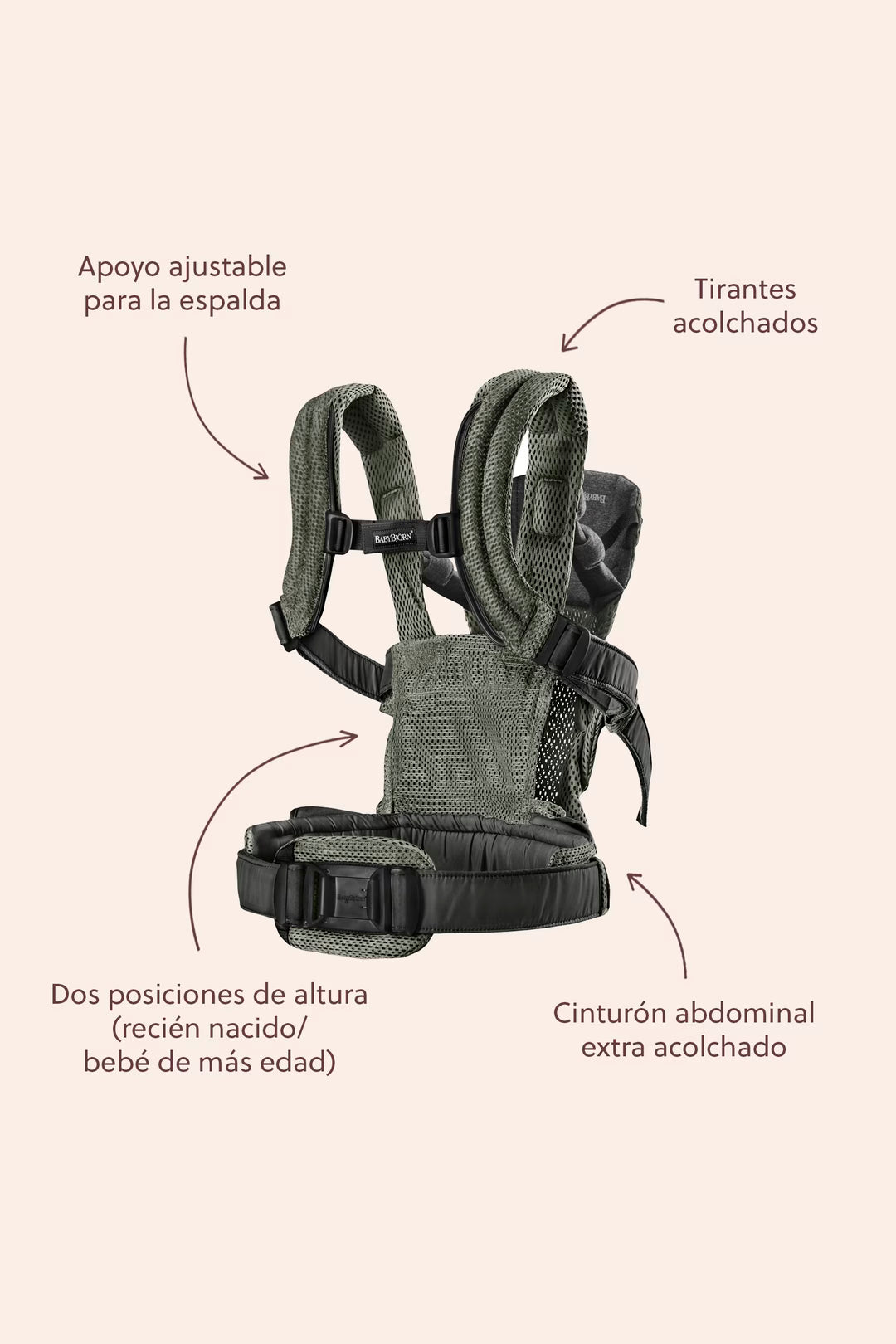 Mochila portabebé Harmony Arena malla 3D - Babybjörn
