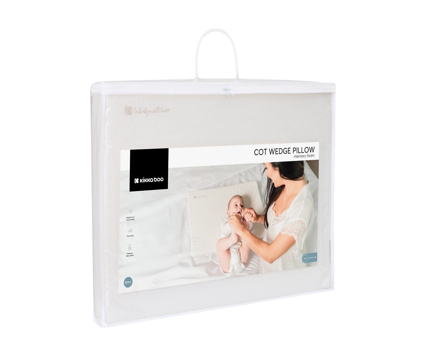 Almohada cuña de cuna Airknit Blanco - Kikkaboo