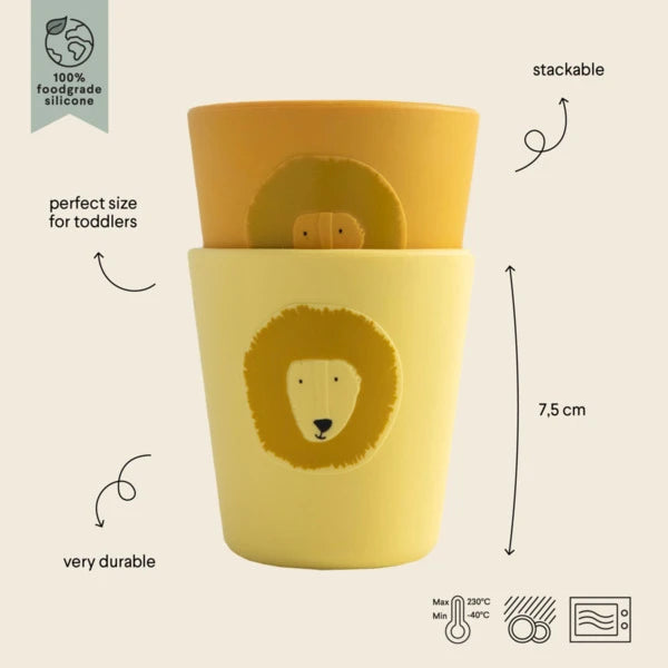 Pack 2 vasos silicona Mr. Lion - Trixie